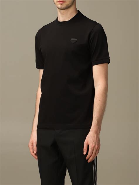 prada black t shirt men|prada men's short sleeve shirts.